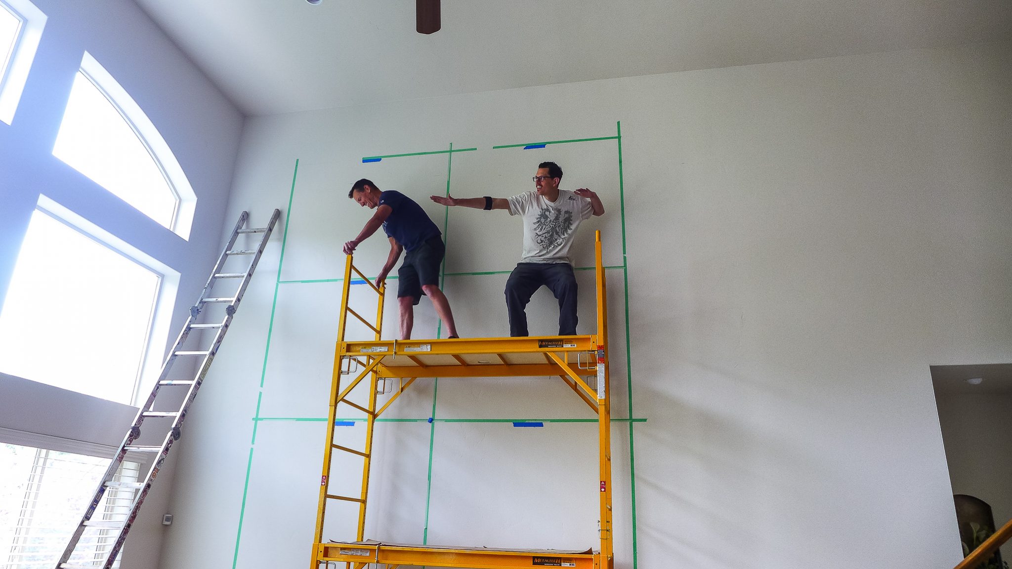 mike bowen and don bowen surfing scaffolding